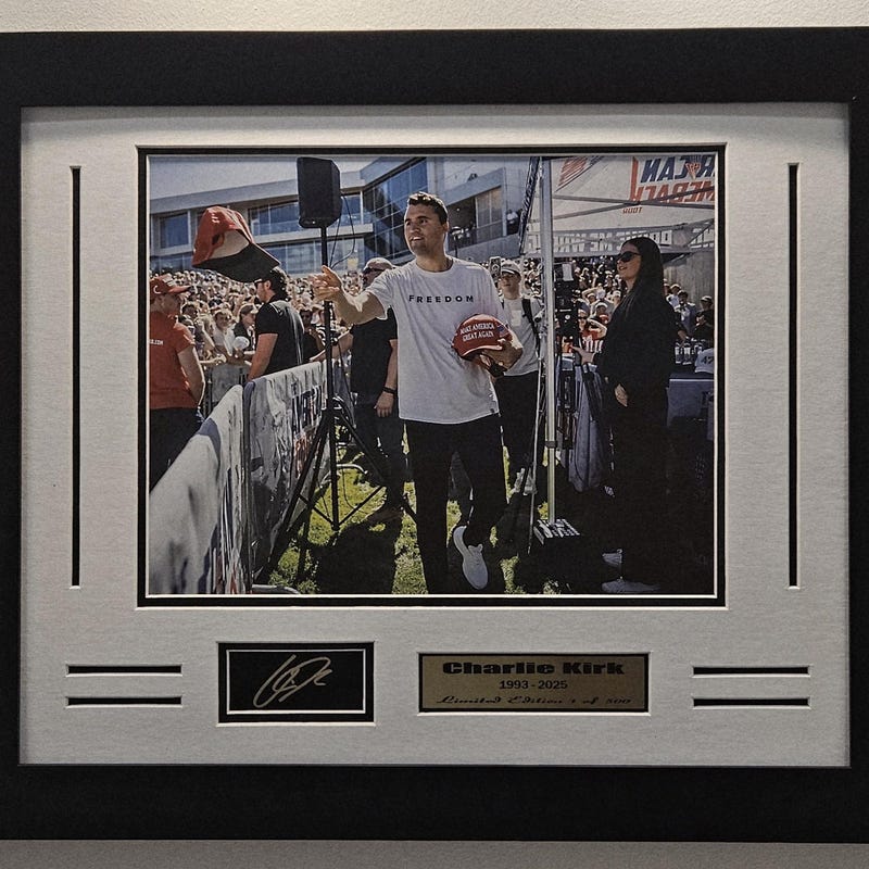 CHARLIE KIRK Signed Photo COA Hologram