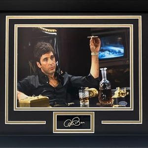Scarface Al Pacino 8x10 photo with laser engraved signature framed