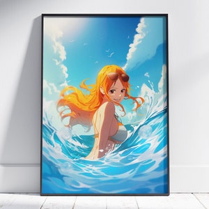 Stampa di poster anime unica - Arte di serie TV, decorazione da parete moderna, regalo manga per lui, regalo per lei, design esclusivo, arte anime per la stanza