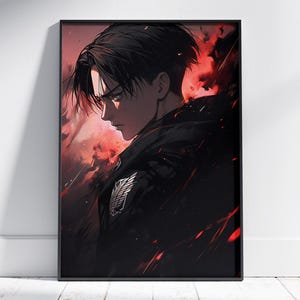 Stampa di poster anime unica - Arte di serie TV, decorazione da parete moderna, regalo manga per lui, regalo per lei, design esclusivo, arte anime per la stanza