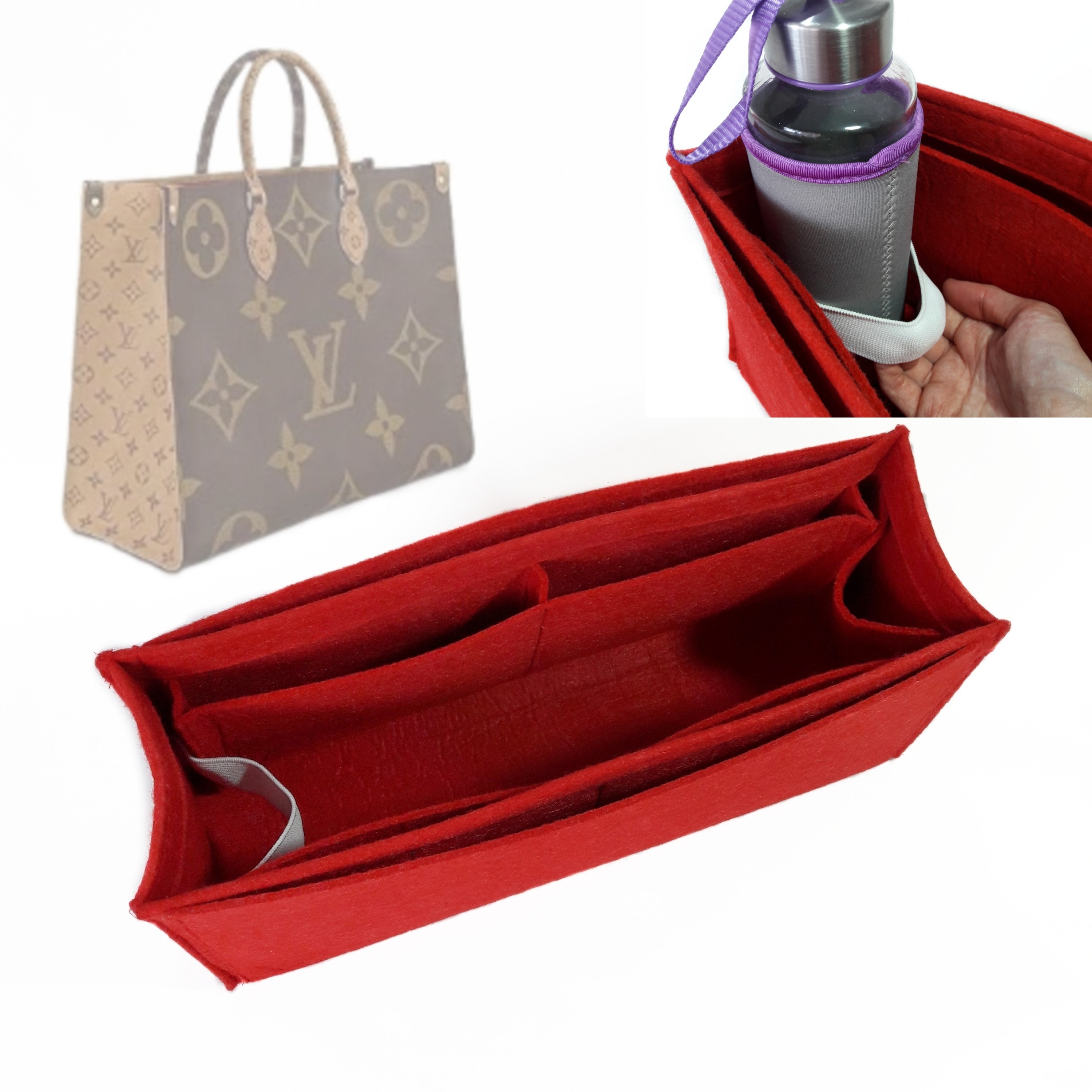 Elastic Water Bottle Holder for Onthego PM/MM/GM Organizer 