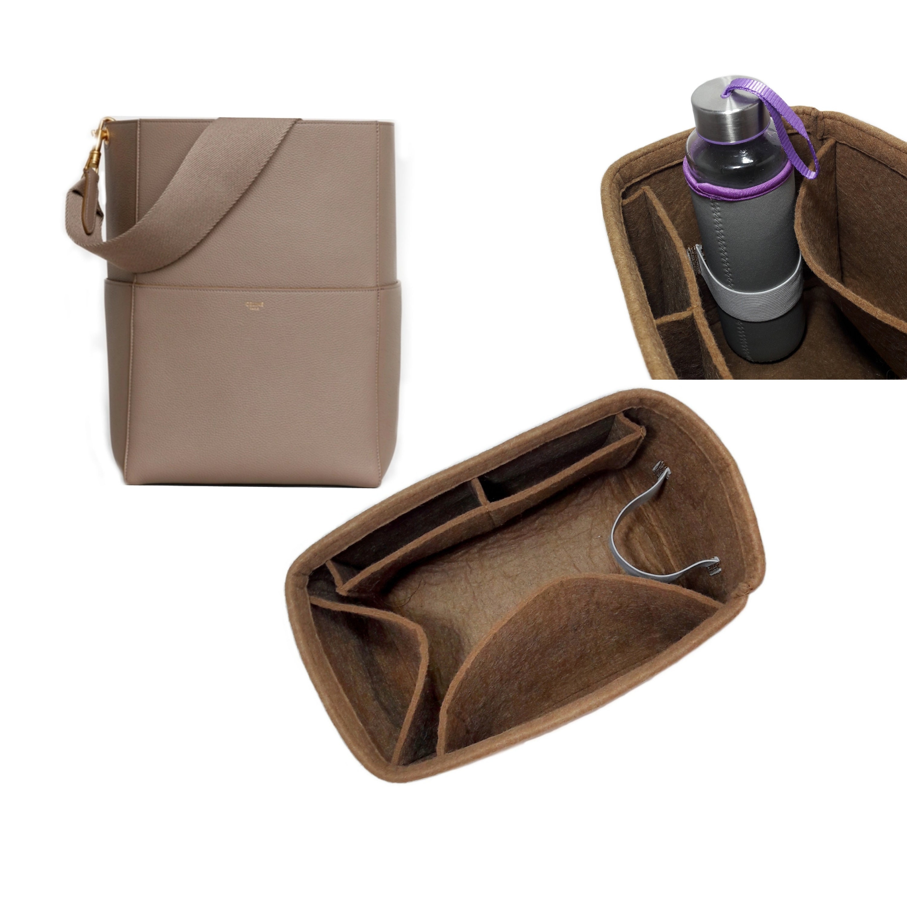  Zoomoni Premium Bag Organizer for Celine Cabas Phantom Small  Bag (Handmade/20 Color Options) [Purse Organiser, Liner, Insert, Shaper] :  Handmade Products