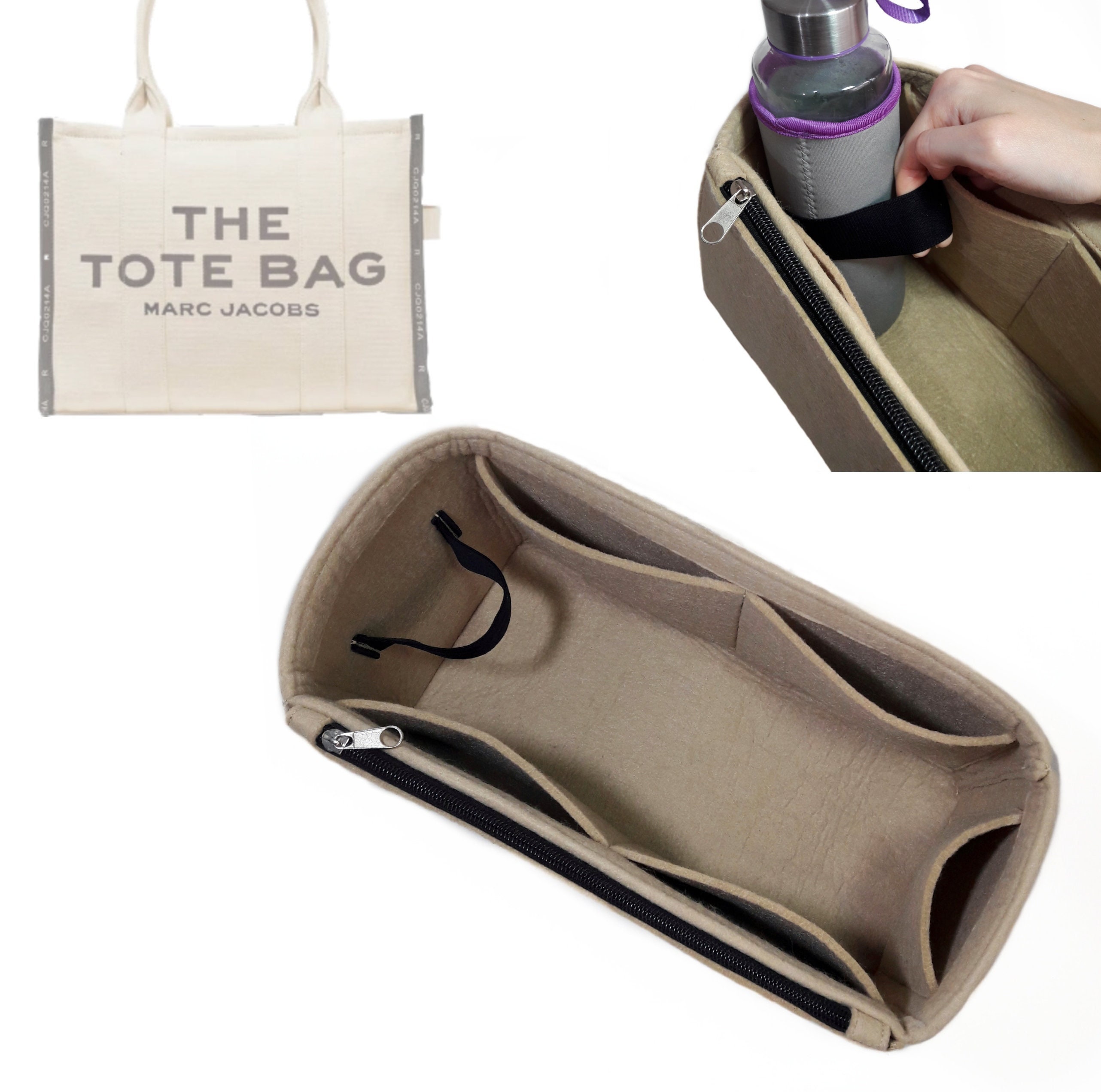 Reise Organizer Handtasche Filz Tasche Tote Liner Geldbörse Beutel