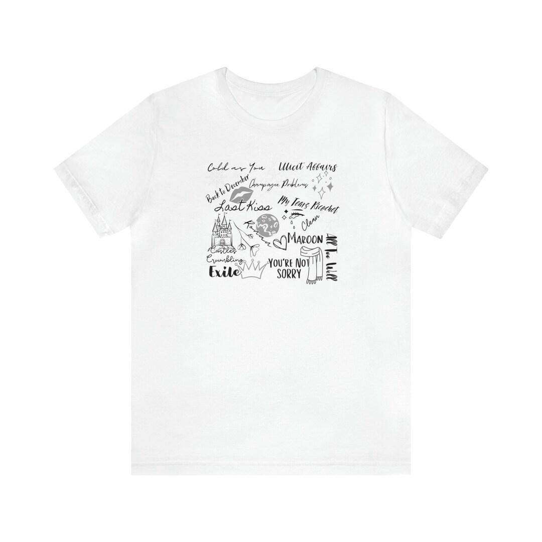 Taylor Swift Shirt Taylor Swift Songs Shirt Taylor Swift - Etsy
