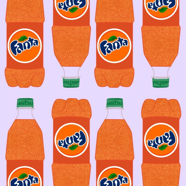 Fanta Soda Pop Orange Glitter Digital Print / Printable Poster