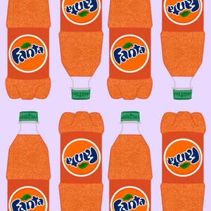 Fanta Soda Pop Orange Glitter Digital Print / Printable Poster