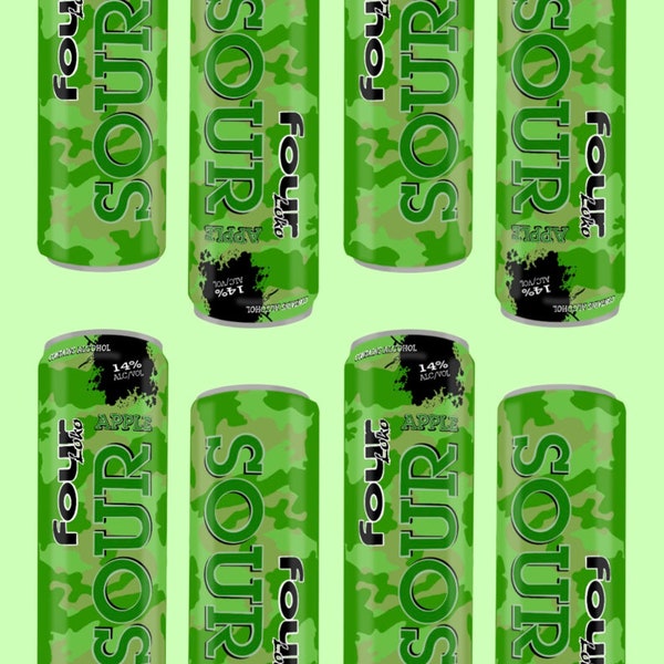 Four Loko Sour Green Apple 4 Loko Alcohol Digital Print / Printable Poster