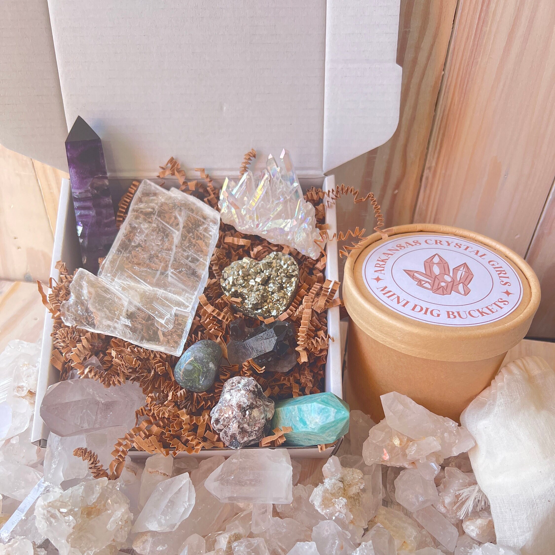 Spiritual Surprise Box- Monthly Mindful Box - Mystery Crystal Box, Size: Small