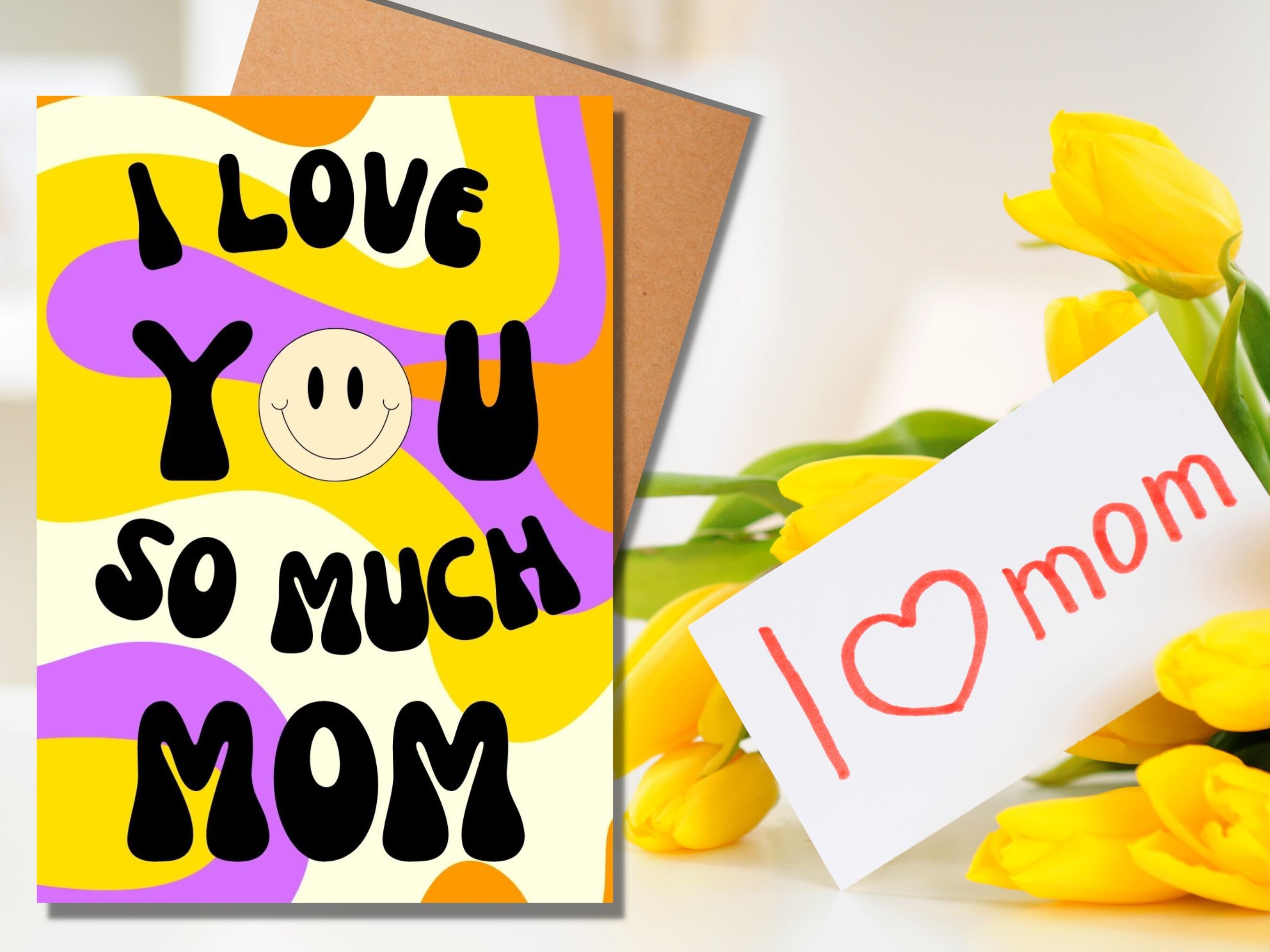 Handmade Love Gifts for Mom, Unique Gifts, Mothers Day Gift, Birthday Gifts  for Mom, Digital Download, Printable Blank Cards, Personalizable