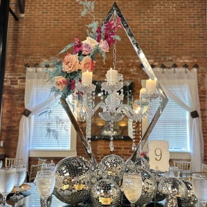 2 PACK 45.6“ Tall Diamond Rhombus Metal Candle Holders,Wedding Candelabra Table Centerpieces-45.6”H-1-4 Days Shipping Within US