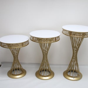 3 PCs Twist Pedestals Stand,Wedding Backdrop,Cake Stand,Wedding Column Tables