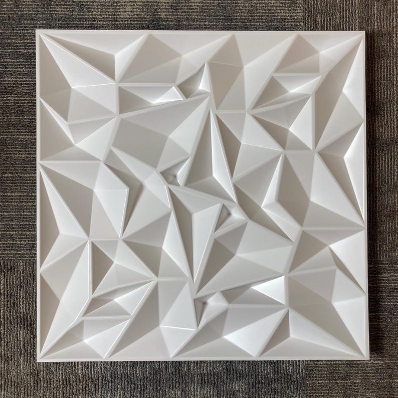 PVC 3D White Diamond Wall Panels – 25pcs Modular Geometric Backdrop for Events image 5