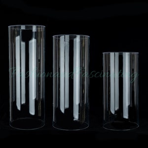 3PCs of Clear Round Cylinder Pedestal Stand,Wedding pillars,Wedding Backdrop,Storage Bag