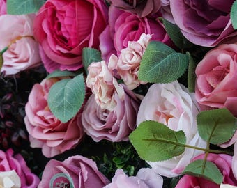 Floral Curtain Backdrop: 8x8 Ft Rolling Flower Wall for Events