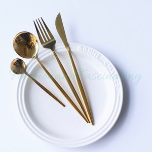 50 sets | 200 PCs Stainless Steel Silverware Set Flatware Sets