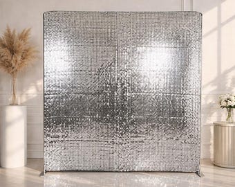 Double-Sided Sequin Shimmer Wall Backdrop | Gold/Silver Photo Booth Panel