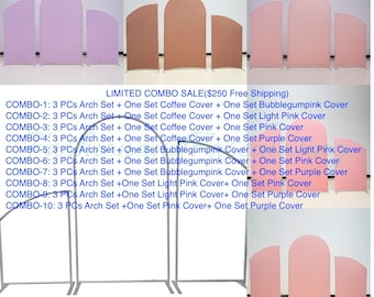 Big Sale!! 3 PCs Chiara Arched Backdrop Stands Wedding arch, Wedding Backdrop Stand ,Chiara Covers