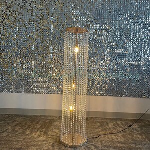 2 Pack | 48” Tall Acrylic Crystal Pillar Aisle Road Lead With Led Light ...