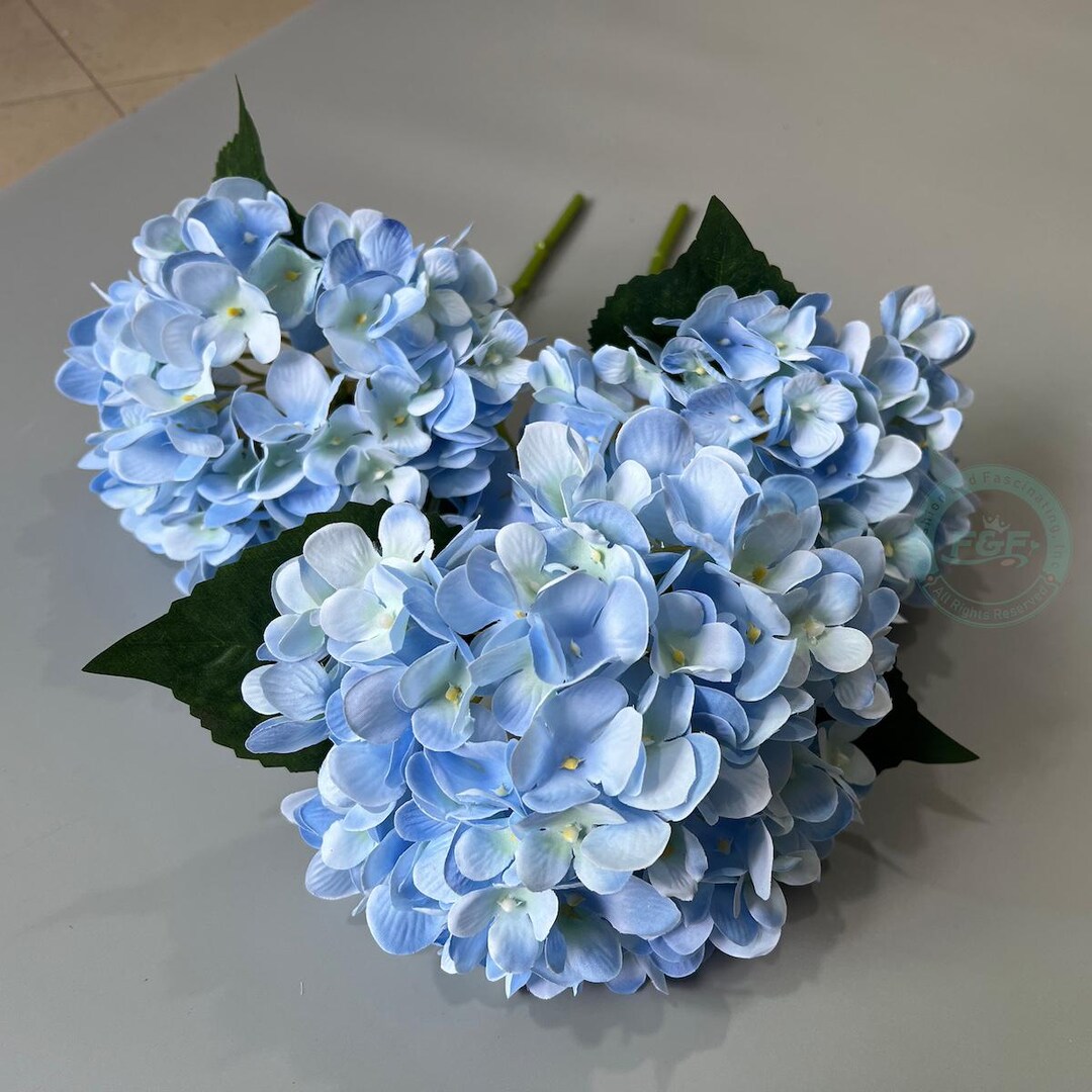 BLUE | Artificial Hydrangea Flowers,real Touch Flowers - 13.8"l - Etsy