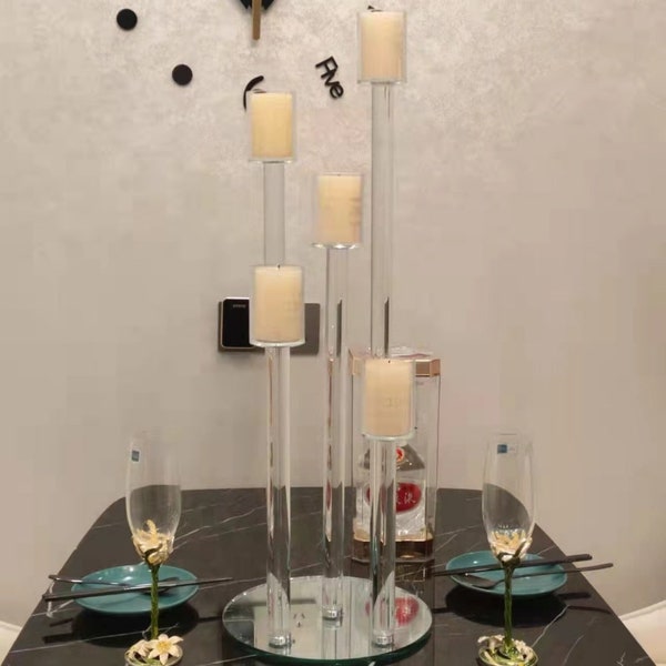 Wedding Tall Glass Candle Holders Etsy