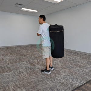 16“x36″ Canvas Zipper Bag,Cylinder Pedestal Storage Bag 【WhiteCylinder】