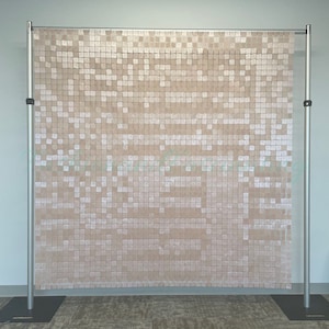 Big Sale 20% OFF!Blush | Clear self-locking based Shimmer Wall Panels,Sequin Wall Backdrop,Shimmer Backdrop