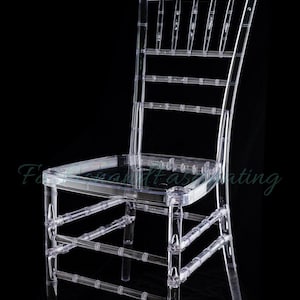 Clear Chiavari | 35.8&quot; Tall 4 Pack Resin Armless Stacking Chiavari Chair
