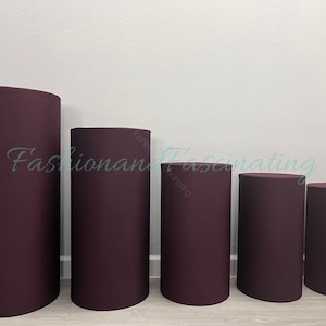 Lot de 5 | 5 Couvre-bouteilles en polyester, bordeaux