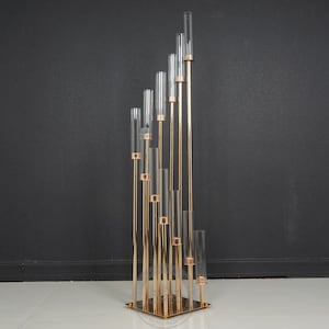 2 PACK 57“ Tall 12 Arms Cluster Candle Holder,Wedding Candelabras Table Centerpieces,Large Candle Arrangement