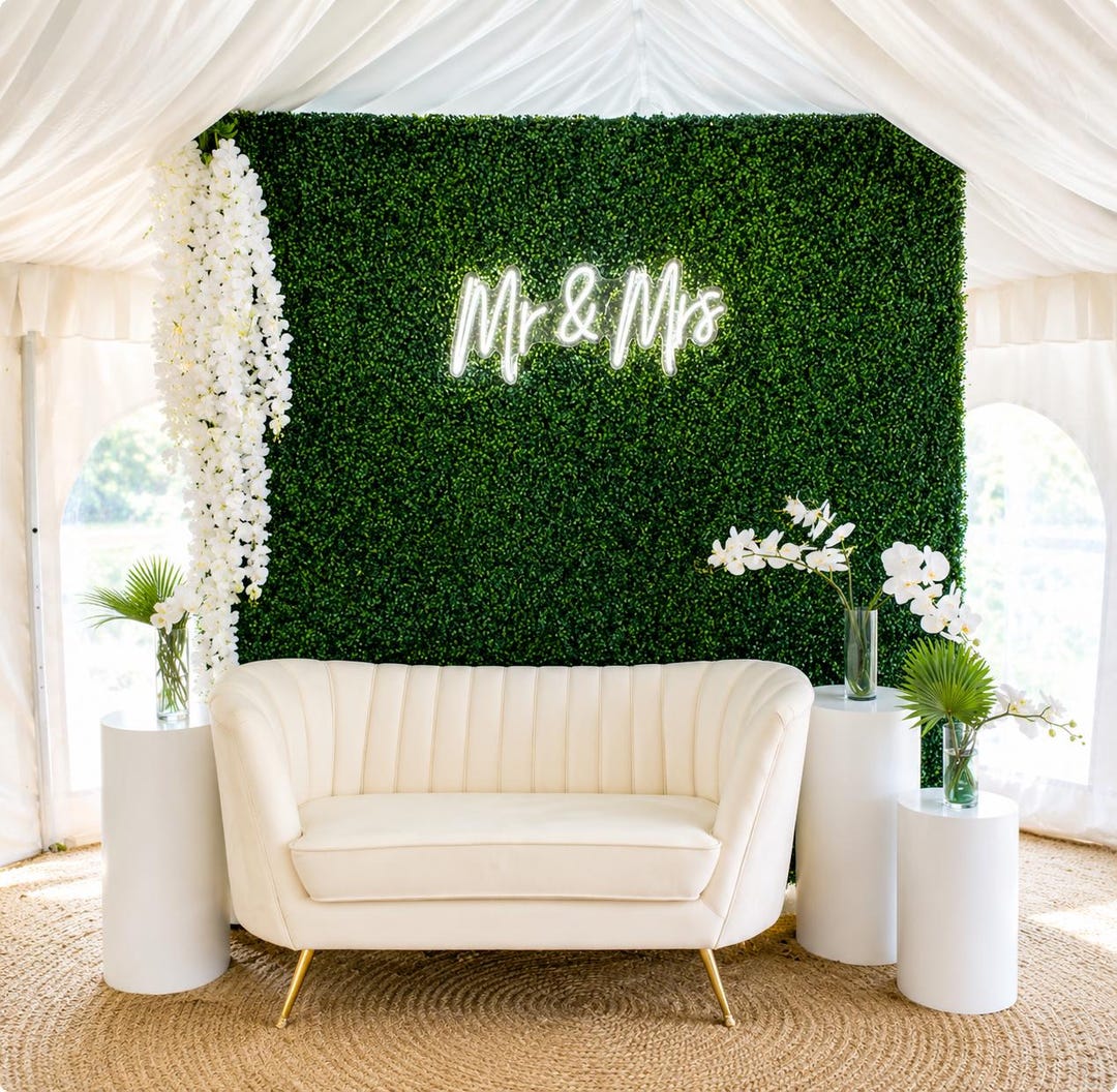 12 Pcs（4*8ft) High-densit Artificial Grass Wall Panels,greenery