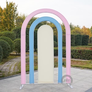 5FT*7.5FT Rainbow Window Open Arched Frame Covers Wedding Backdrop Stand Covers