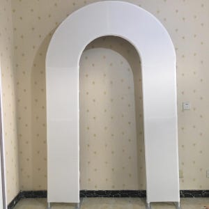 BlackFridaySale!!!5Ft*8Ft Open Wall Arched Frame, Double-Side Open Arch Covers-White/Black-2ND GEN