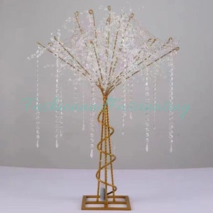 2 Pack36 Tall Lighted Centerpiece Tree With Acrylic Bead Chains,wedding  Centerpieces,table Centerpieces 