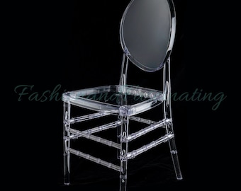4 Pack Clear Resin Armless Stacking Chair with O Back