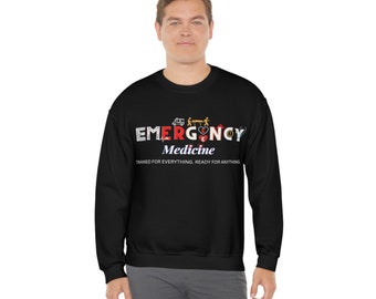 BLUZA Z MEDYCYNY RATUNKOWEJ Prezent, Prezent dla lekarza ER, Prezent dla pielęgniarki ER, Pielęgniarka ER, Unisex Heavy Blend Bluza z okrągłym dekoltem