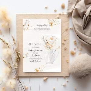Christliche Postkarte zu Ostern in A6:Ich bin die Auferstehung und das Leben. Joh11,25 | Grußkarte | Ostern | Glaube | Geschenk
