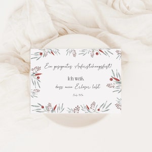Christliche Postkarte zu Ostern in A6: Ich weiß, dass mein Erlöser lebt. Hiob 19.25а | Grußkarte | Ostern | Glaube | Geschenk | Auferstehung