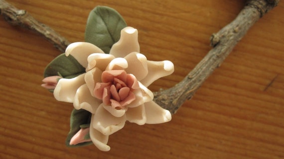 Pink Flower Earrings ~ Vintage Porcelain ~ Magica… - image 6