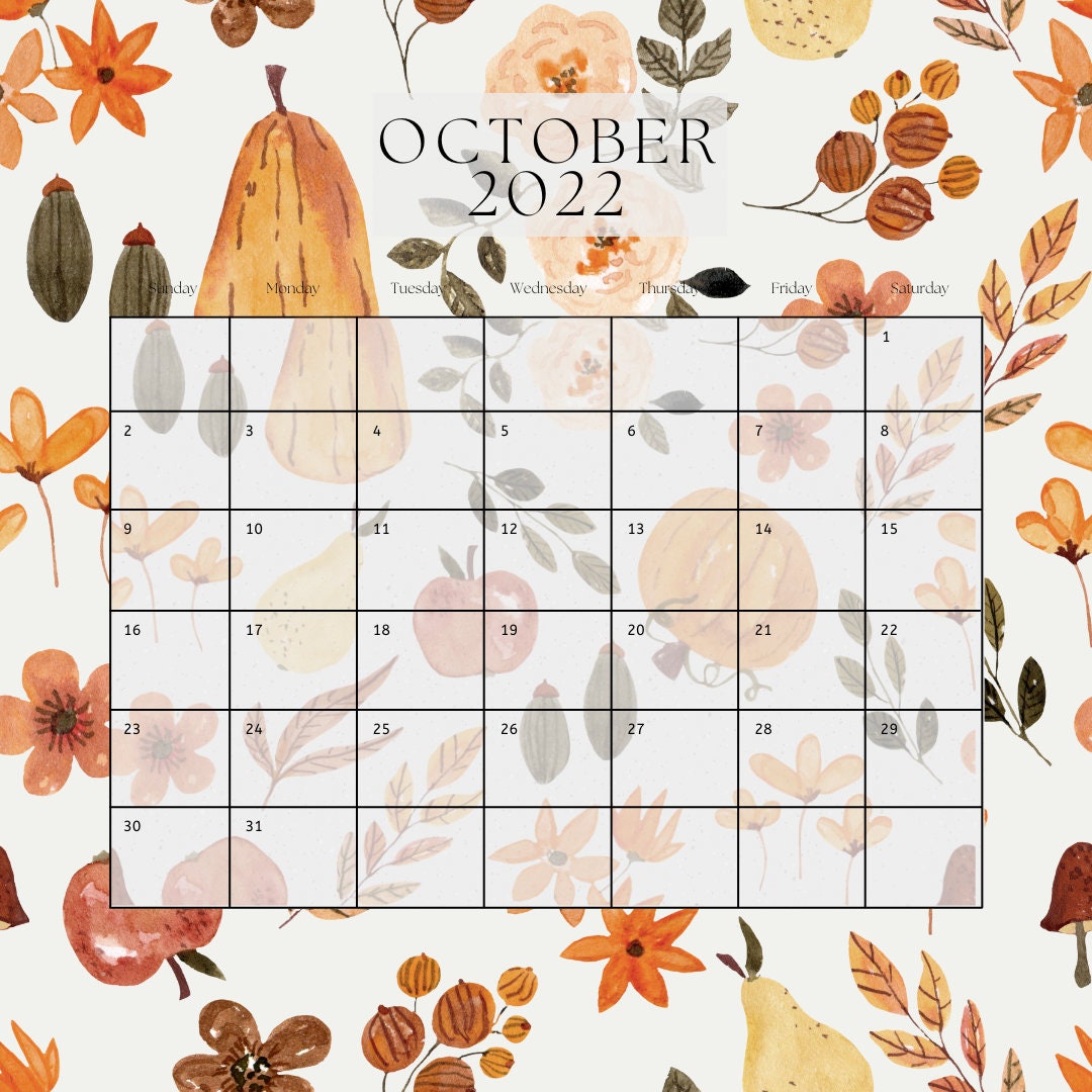 PRINTABLE Q4 2022 Quarterly Wall Calendar _ Digital PDF - Etsy