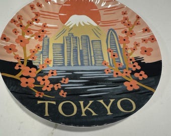 Tokyo 8.25” Rifle Paper Co. For Anthropologie World Traveler Collector Plate