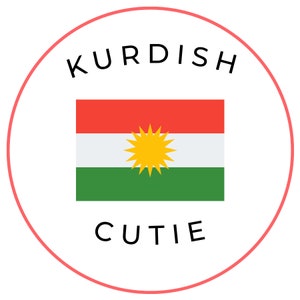 Kurdish Cutie Sticker 5 pack of Designs - Digital Download Kurdish Pride Kurdistan