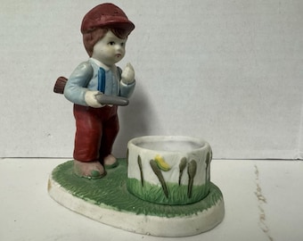 Portavelas vintage de Jasco Luvkin, modelo "Niño Cazador", de la década de 1970. Lisa McDonald.