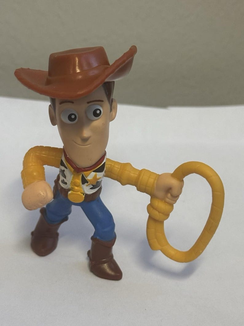 Disney Toy Story WOODY Fisher Price Imaginext 3" Action Figure With Rope Lasso image 1