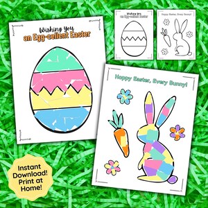 Easter Craft for Kids, Easter Activity for Daycare Preschool  Kindergarten, Toddler Easter DIY, Easter Bunny Craft, Decorate an Easter Egg