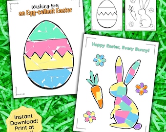 Easter Craft for Kids, Easter Activity for Daycare Preschool  Kindergarten, Toddler Easter DIY, Easter Bunny Craft, Decorate an Easter Egg
