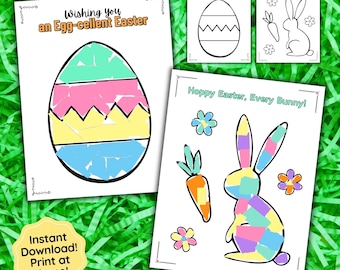 Osterbasteln für Kinder, Ostergeschenk für Vorschulkindergarten, Ostern für Kleinkinder, Osterhasen Basteln, Osterei dekorieren