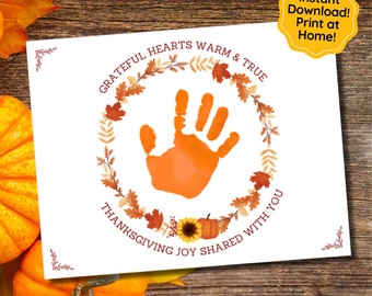 Thanksgiving Handprint Craft, Fall Crafts for Kids, Thankful Art, Preschool Activity, Classroom Activity, Daycare Craft, Craft for Toddlers