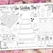 Wedding Placemat for Kids Printable Paper Place Mat - Etsy