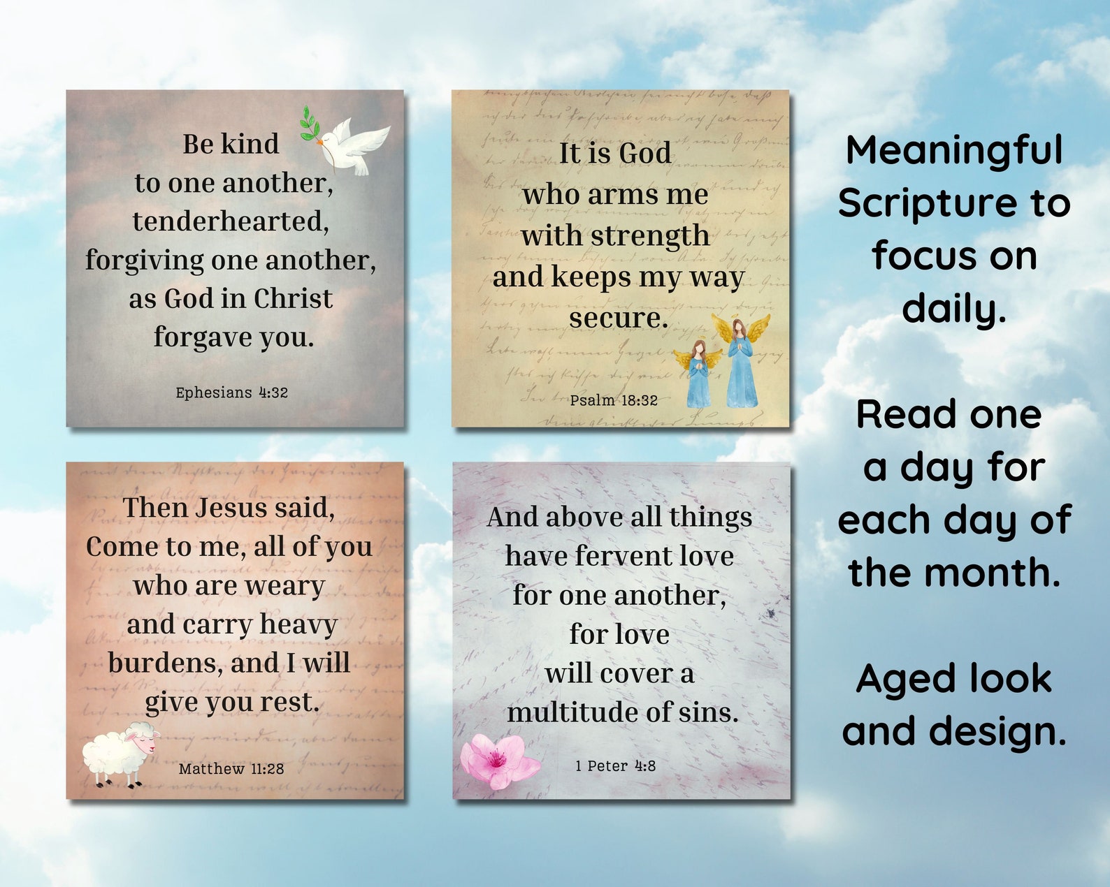 240 Pcs Bible Verse Prayer Cards – Assorted Verses, Encouragement For Students & Friends
