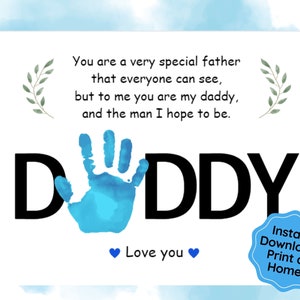 Father's Day Printable, Fathers Day Poem, Handprint Printable, Baby ...